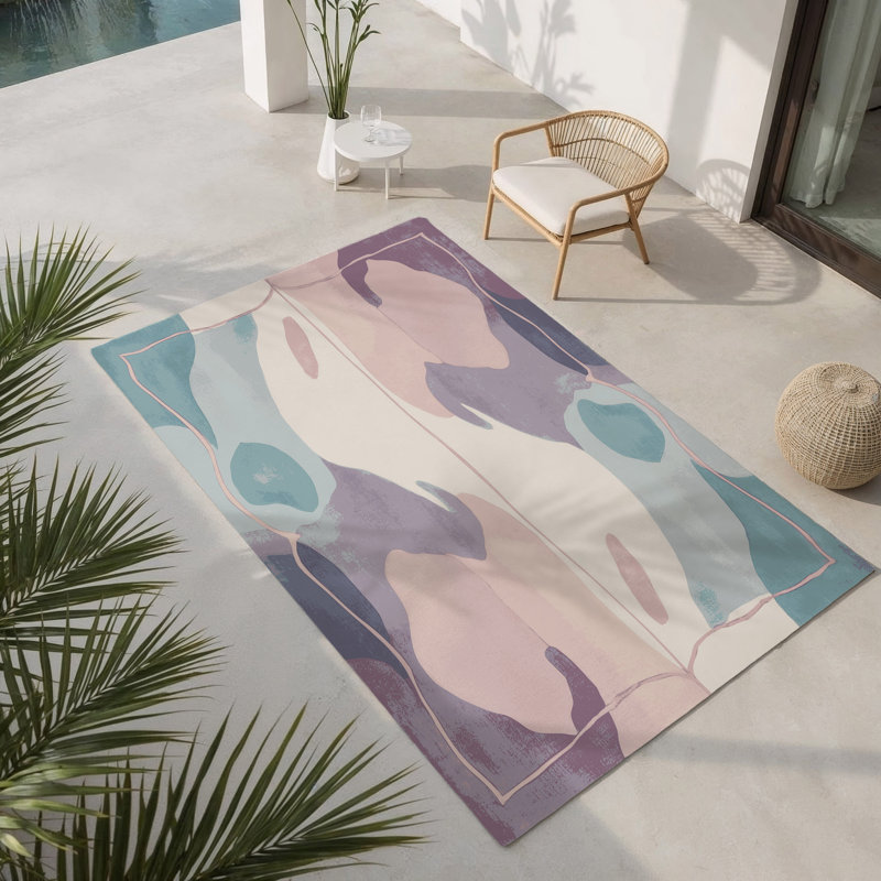 Tapis intérieur et extérieur Tranquil Streams, Rectangle 9 pi x 12 pi