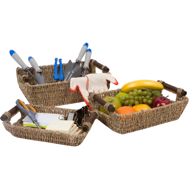 Ensemble 3 pièces de panier à mèches handled