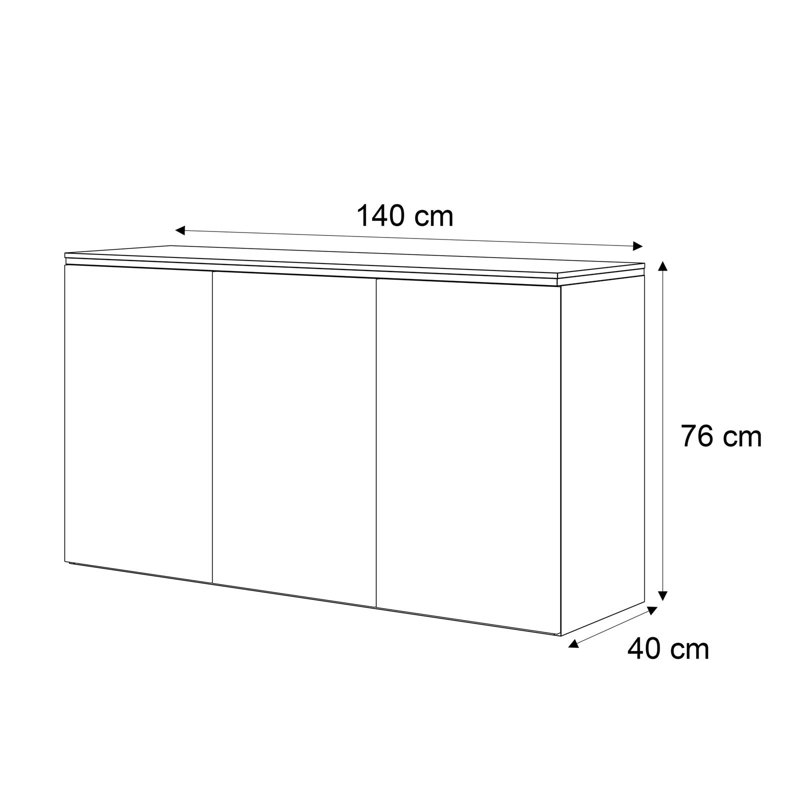 Cathye 140cm Sideboard