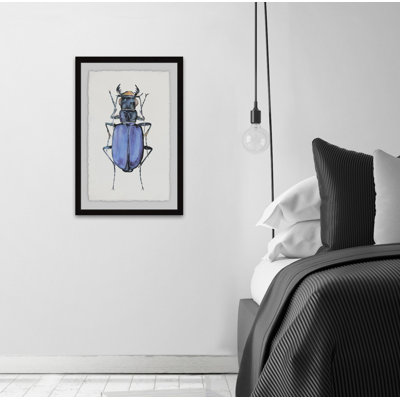 Violet Beetle - reproduction d'art encadrée