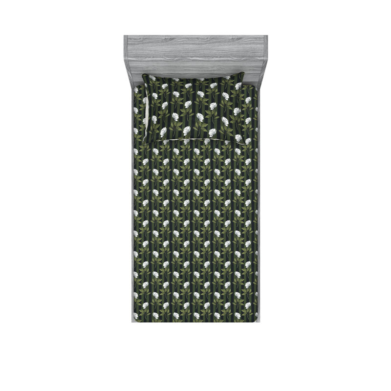 Drap-housse et taie décorative Ambesonne, Ensemble de draps pour lit simple TG avec 1 taie d