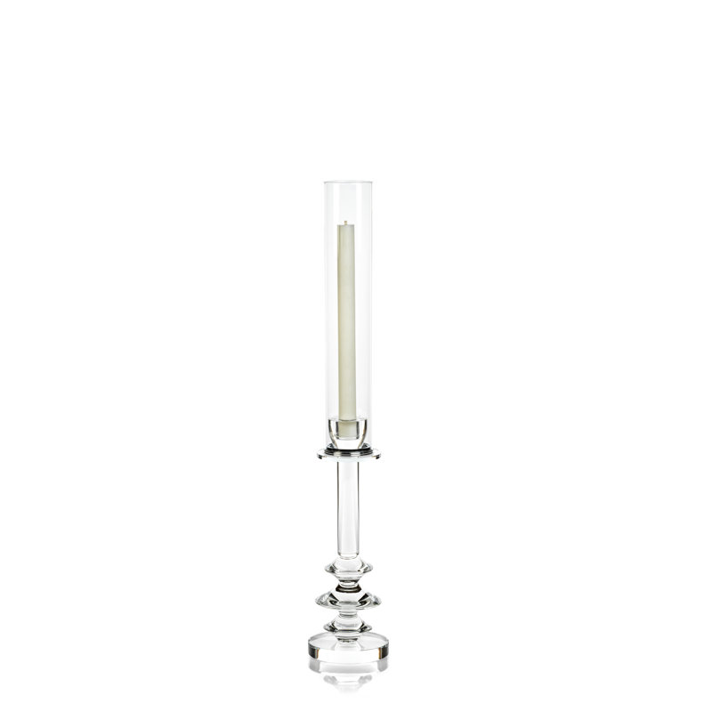 Bougeoir de table en cristal Vadim, H 22,5 po x l 4 po x P 4 po