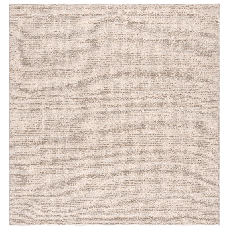 Natura Hand Woven Wool; Cotton; Recycled P.E.T Solid Color Indoor Rug, Square 6'