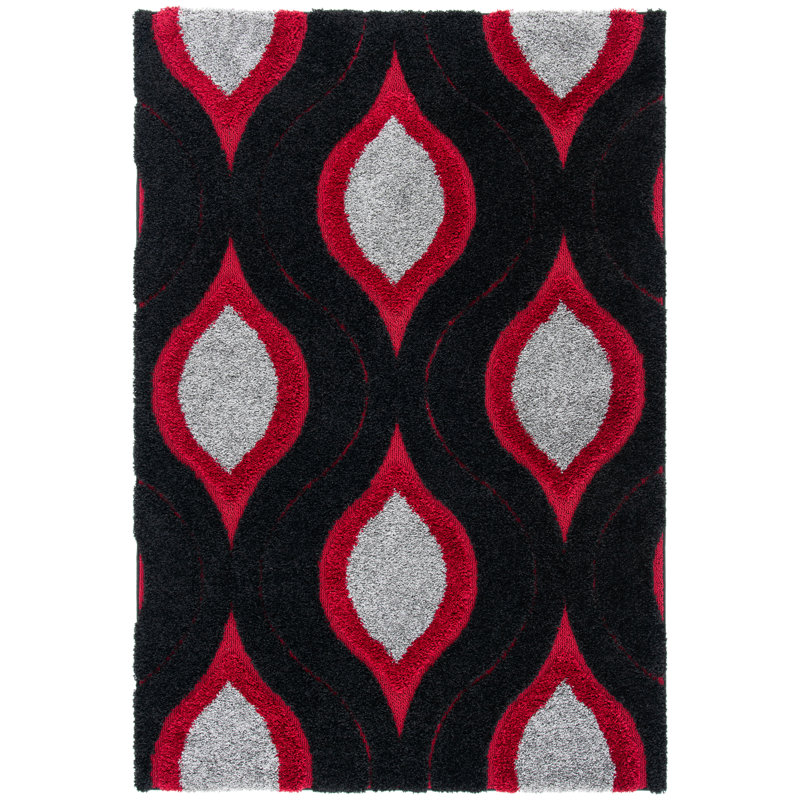 Alsup Shag Performance Geometric Rug, Rectangle 3'3" x 5'3"
