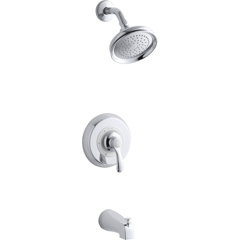Fairfax Rite-Temp Pressure Balanced Tub and Shower Faucet with Valve and Diverter, Vibrant Polished Brass