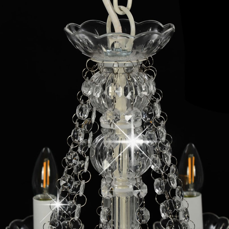 Shah 12 - Light Candle Style Chandelier, White