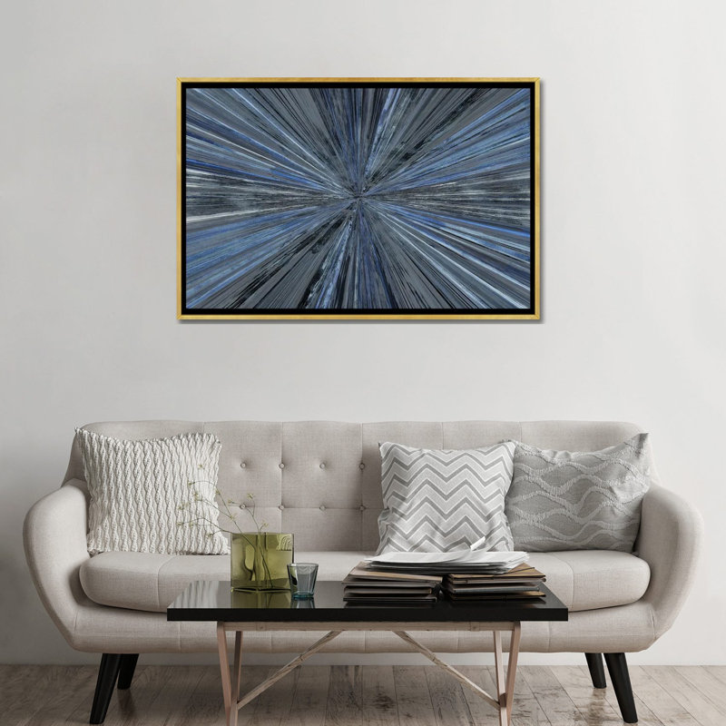 Lumière chatoyante I, Inversé, Toile à cadre flottant doré, H 32 po x l 48 po