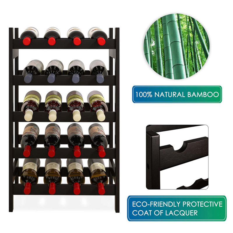 Bhavika Wine Bottle Rack Black