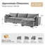 Canapé modulaire surdimensionné 4 pièces à double coussin de 121 po Wolff-1801783524