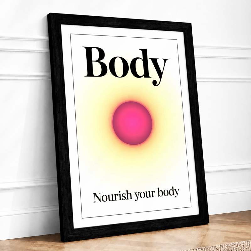 Nourish Your Body Typography - Print, A1 - 84.1 x 59.4 cm, Black