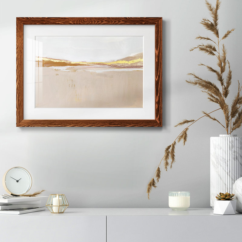 Gilded Expanse II - reproduction encadrée rustique avec tableau mat, H 14 po x l 20 po x P 1,5 po, Érable