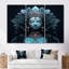 «Blue Shiva Compassion - Hinduism», ensemble de décorations murales-2029495598-2029495603