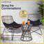 Ensemble de chaise longue d'extérieur 3 pièces avec coussin et table basse Errol