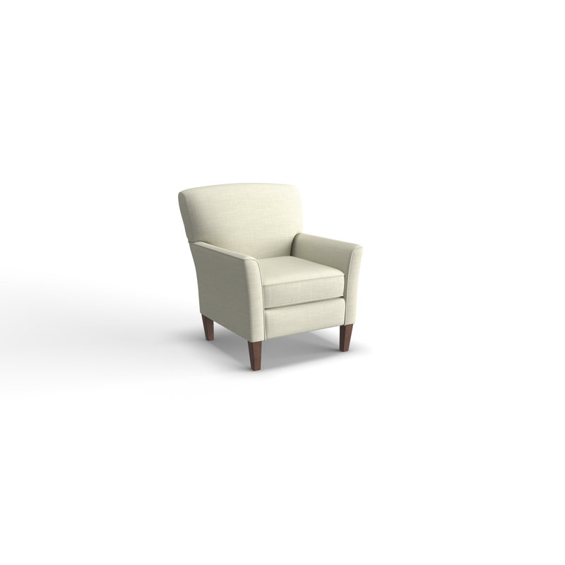 Shirleyann Upholstered Club Chair, Espresso, Ivory Polyester Blend