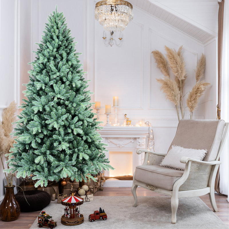 Sapin de Noël bleu, 3268 branches, structure articulée pour une installation facile, support pour décorations de Noël, structure métallique sécurisée