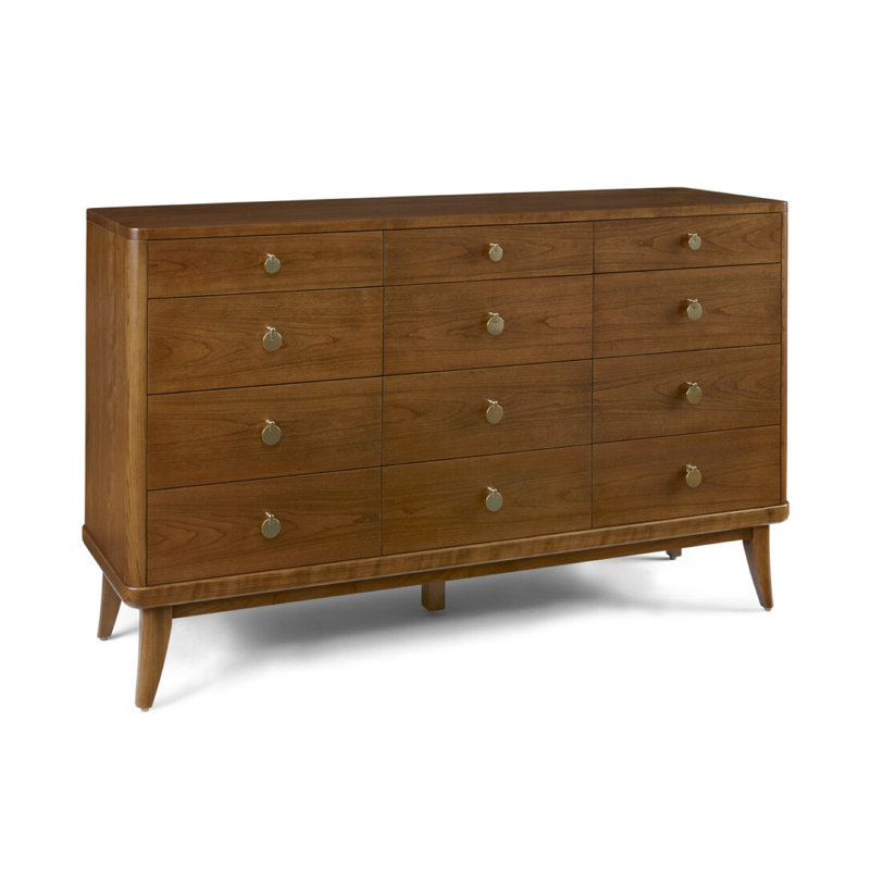 Martine 12 - Drawer Solid Wood Dresser