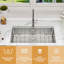 Évier de cuisine à simple cuve encastrable 33 po x 19 po à station de travail de calibre 18