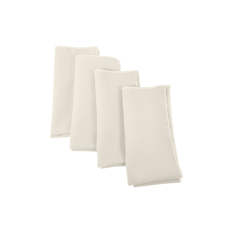 Polyester Square Napkin - Basics by Wayfair™, Ivory, Set of 4