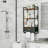 Bathroom Storage Organizer Wall Mounted, 3 Tier Bathroom Towel Rack Shelf with Storage Drawer Double Towel Bars and Hooks, Industrial Bathroom Shelves Over Toilet, Rustic Black and Brown