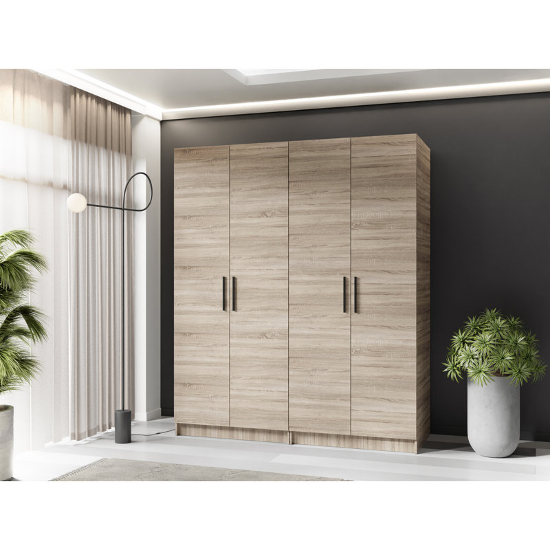 Nitra 4 Door Wardrobe, Sonoma