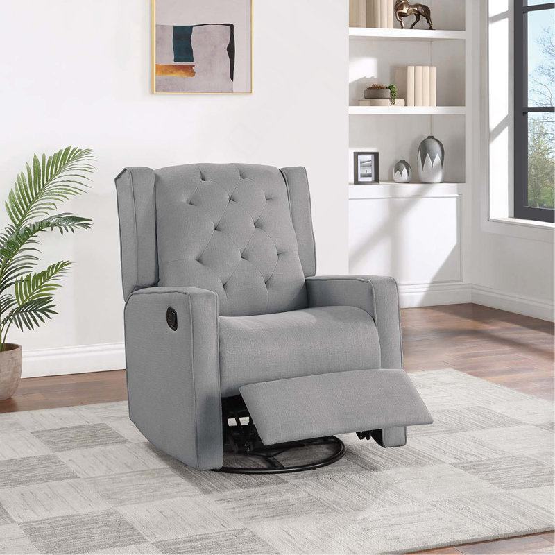 Luxueux fauteuil inclinable et pivotant pour un confort et une détente ultimes, Gris foncé