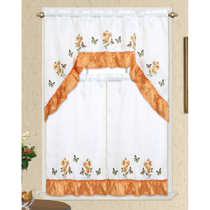 Lillyanne Swag Kitchen Curtain, Orange