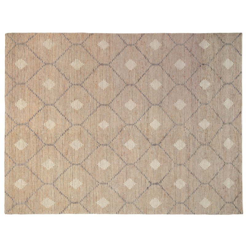 Reign Geometric Area Rug in Brown, Rectangle 9' x 12'