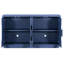 Buffet avec tablettes réglables, style rétro avec motif géométrique bleu marine pour la salle à manger, la cuisine, le salon