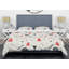Ensemble de housse de couette moderne et contemporaine en microfibre rouge / noir / blanc-40702050