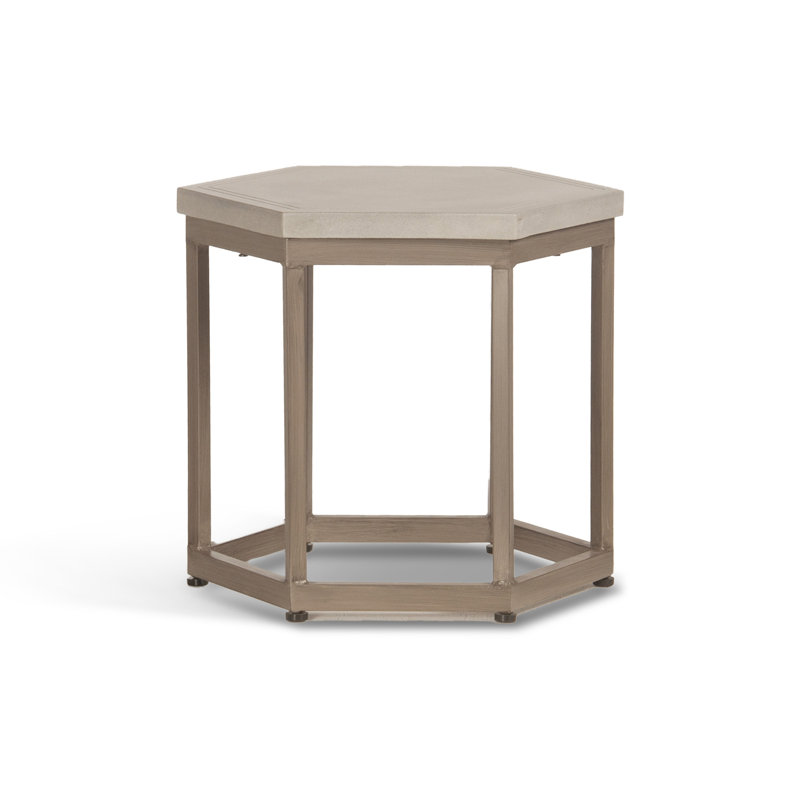 Paxton Metal Outdoor Side Table , 20'' in. W 17.5'' in. D, Gray