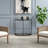 Kyrollos Glass Top Console Table-718499226