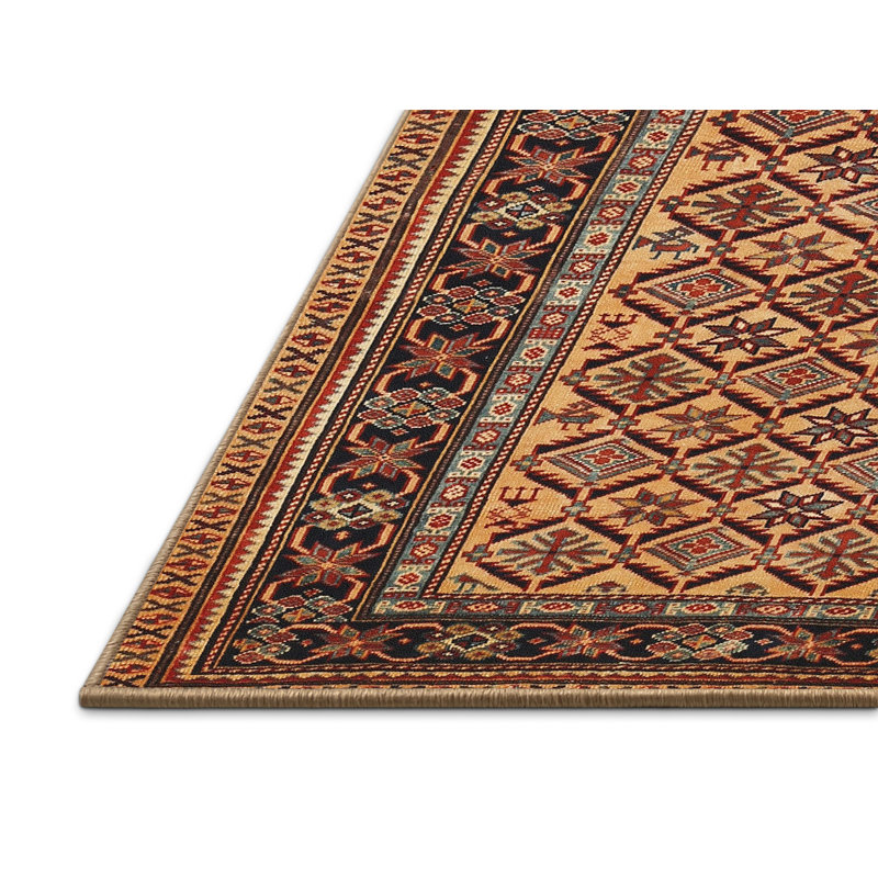 Tapis traditionnel orange / rouge, Rectangle 8 pi x 12 pi
