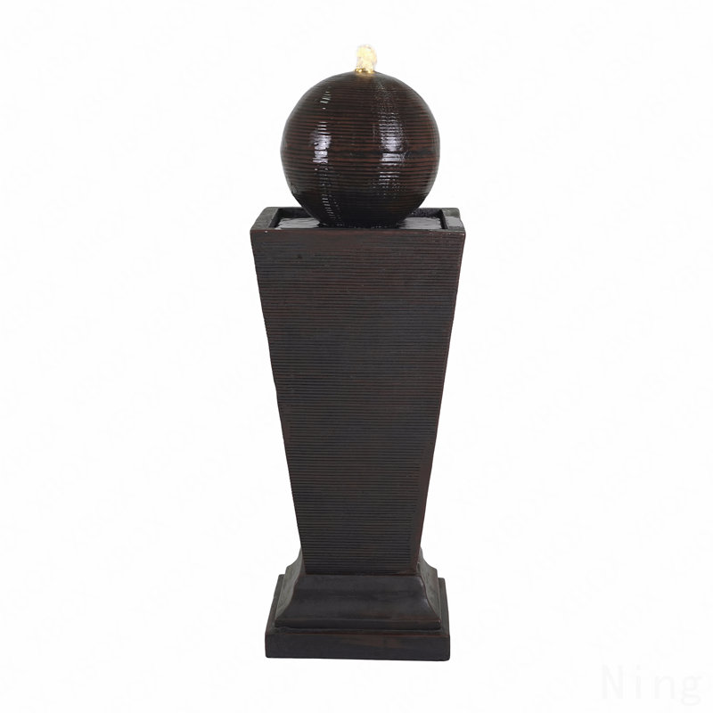 Pedestal Fountain with Lights