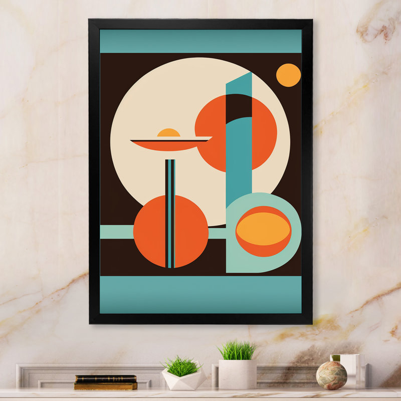 «Vintage Mid-Century Graphics II», reproduction sur toile encadrée, L 34 po x H 44 po, Noir