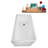 59" Streamline Soaking Freestanding Tub and Tray With Internal Drain-101697857