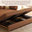 Canapé Mid-Century vintage en cuir Nappa avec structure en bois massif et acier au carbone-578534516