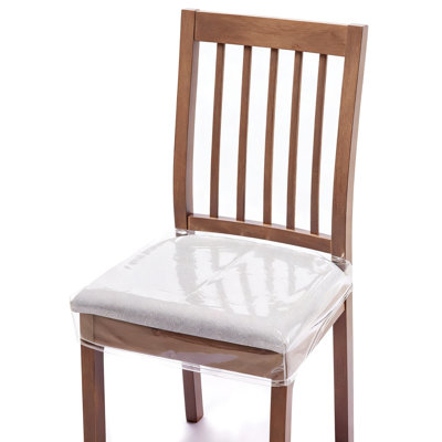Housses de siège en plastique pour chaise de salle à manger avec sangle réglable, paquet de 4 (transparent)