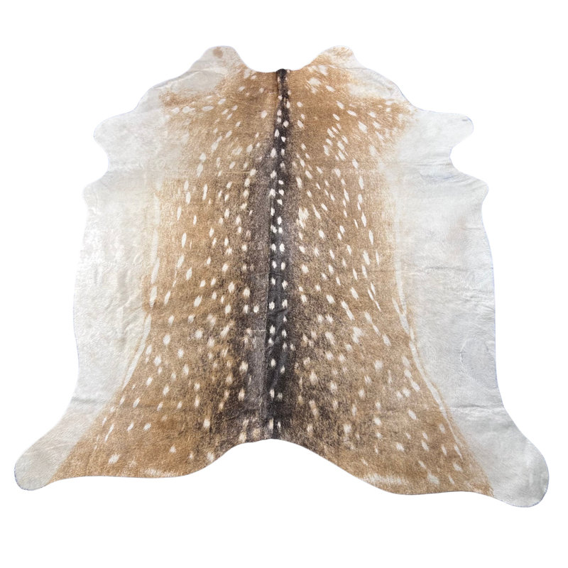 Chital Deer Printed Cowhide Rug