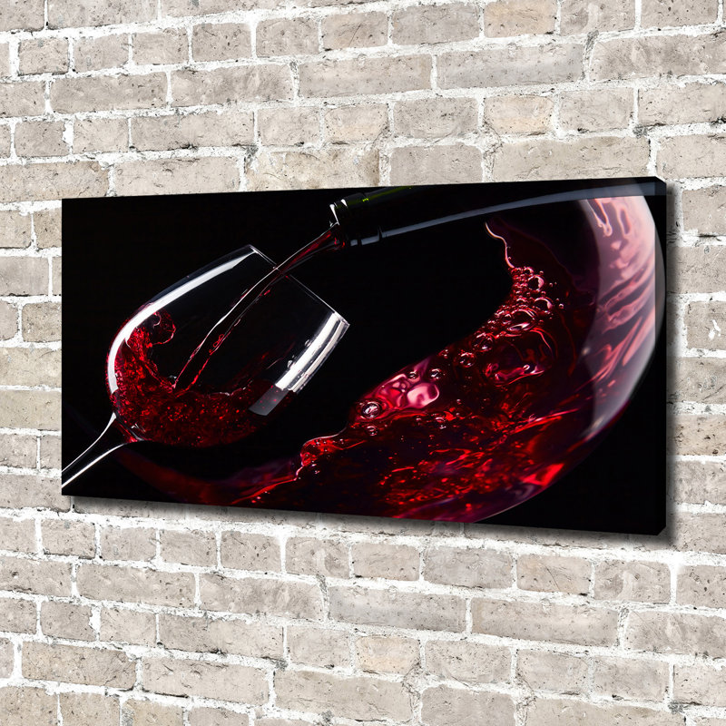 Red Wine - No Frame Print, Canvas, 70cm H x 140cm W