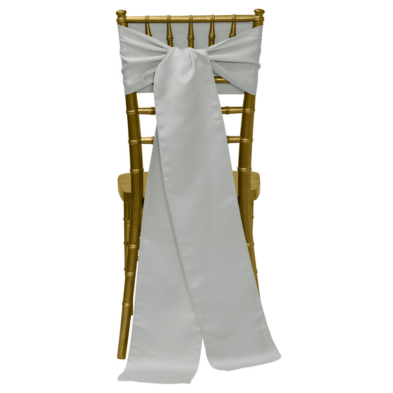 Housse pour chaise de salle à manger Bridal, Mélange de polyester argenté