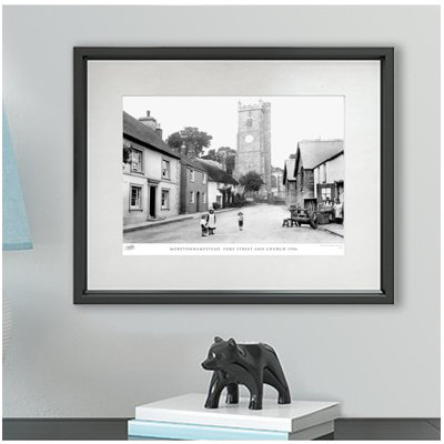 Moretonhampstead, Fore Street And Church 1906 by Francis Frith - Single Picture Frame Print
