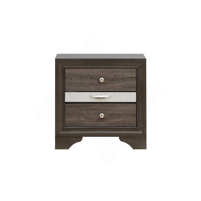 Table de chevet Madrid G02305-N, gris, Gris