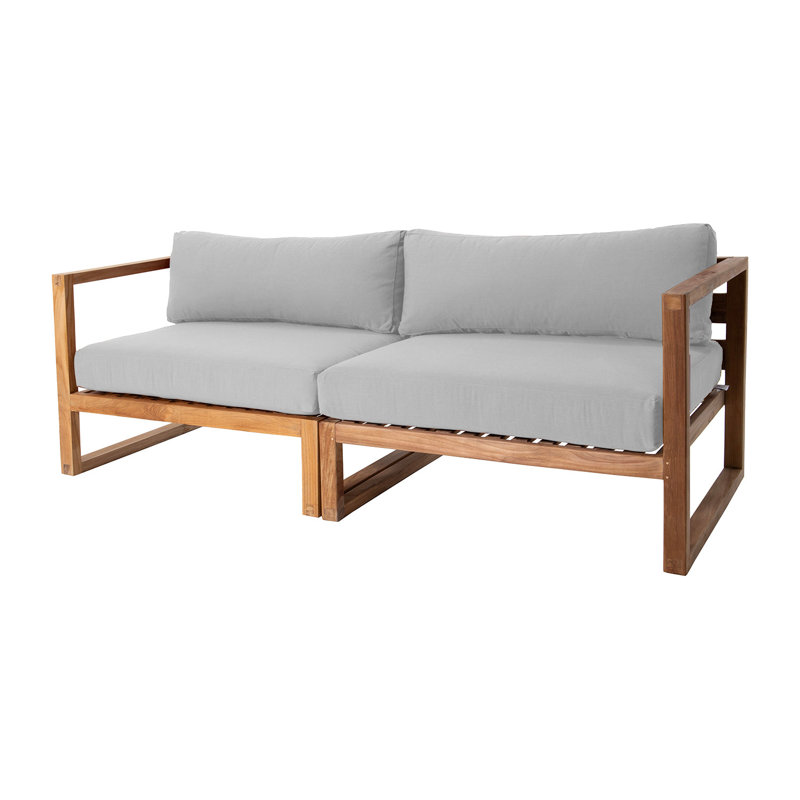 Venice Teak Outdoor Sofa with Sunbrella Cushions, Natural