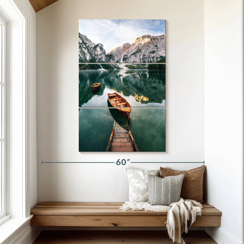 Quai Alvord Lake Braies, H 50 po x l 32 po