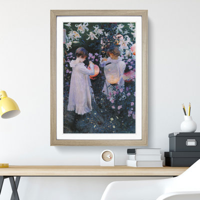 Carnation, Lily, Rose by John Singer Sargent - Picture Frame Painting