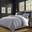 Ensemble de couvre-lit en coton indigo / ivoire Walker-110450121