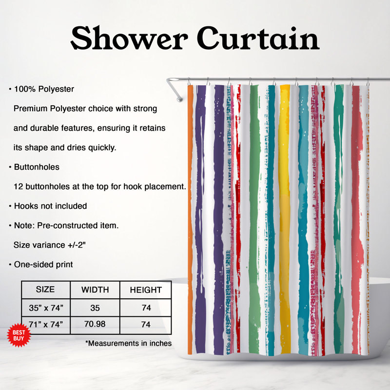 Sparkle Grad - Premium Shower Curtain 65, 74"H x 71"W
