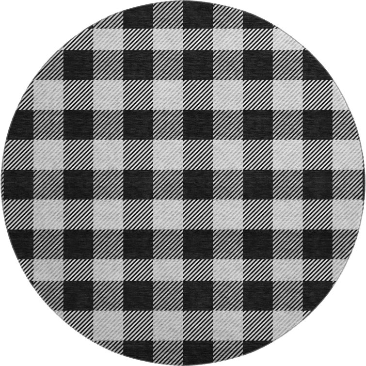 Premium Machine Washable Prisco Black Rug
