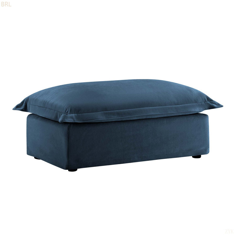 Repose-pieds avec coussin moelleux et repose-pieds pour le salon (repose-pieds seulement), Vert