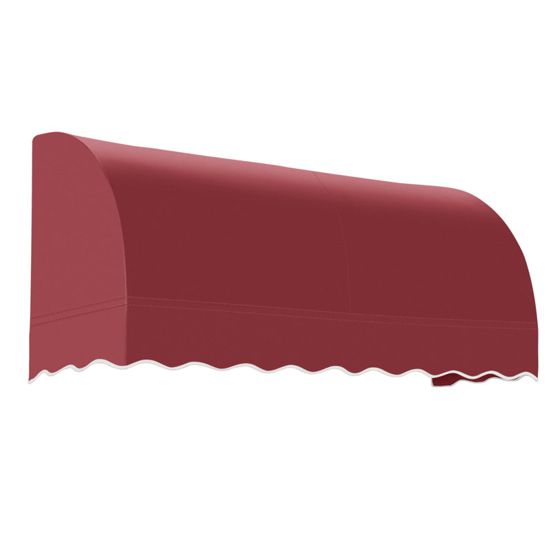Awntech Savannah Acrylic Fabric Fixed Awning, Burgundy, 44" H x 88.5" W x 36" D